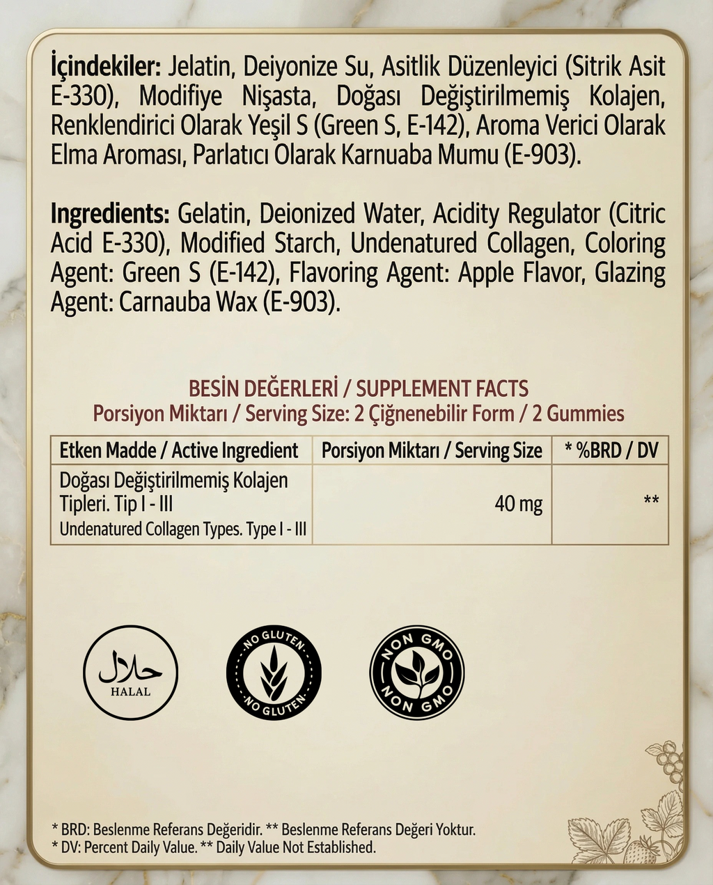 Novaliya Kolajen Gummy – UC Tip I & III Undenatured Kolajen