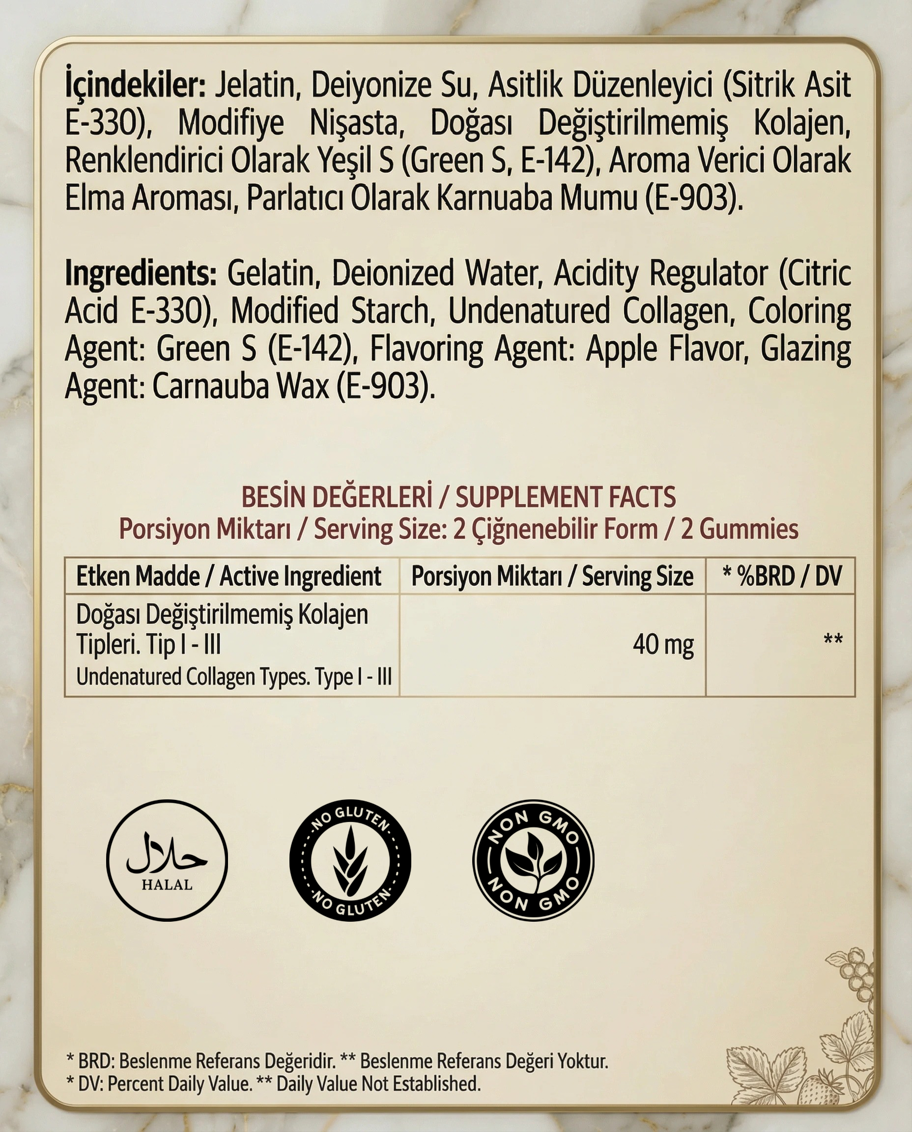 Novaliya Kolajen Gummy – UC Tip I & III Undenatured Kolajen