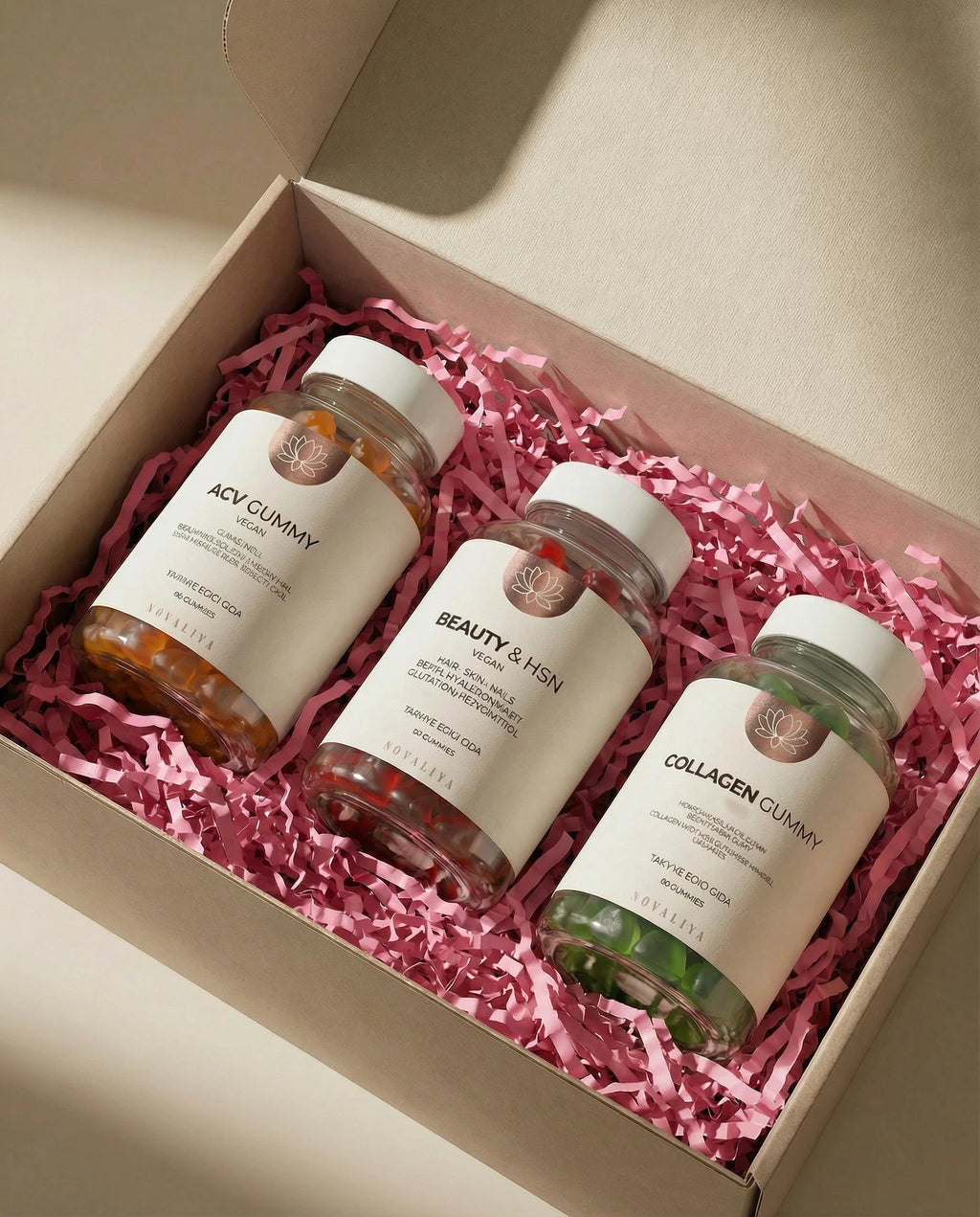NOVALIYA Premium 3’lü Vitamin Gummy Set